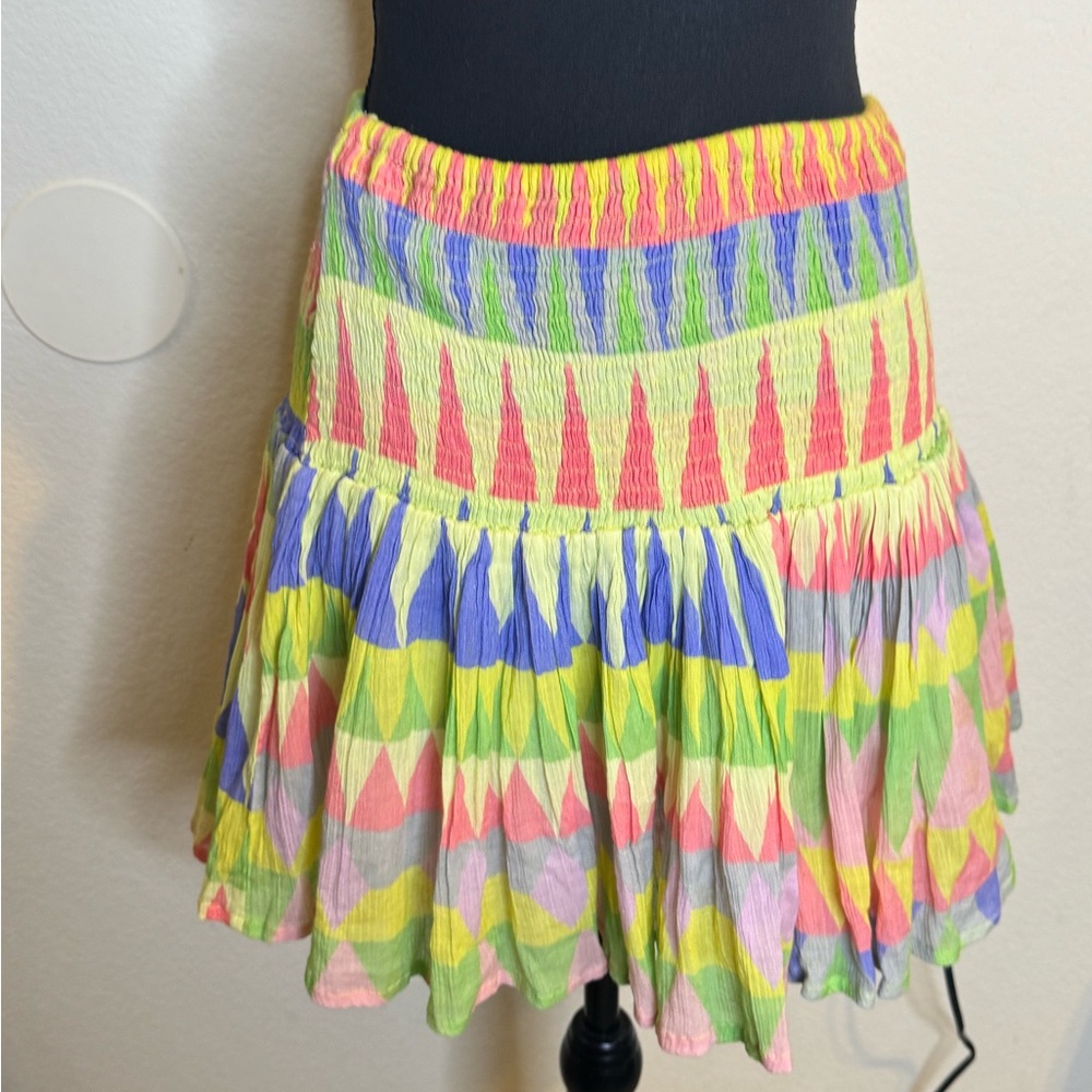 Place Nationale Colorful Geometric Patterned Skirt